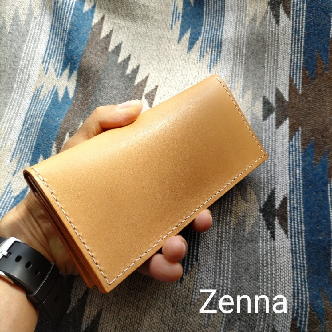本革 牛革 ハンドメイド 長財布 ロングウォレット no.1043 2