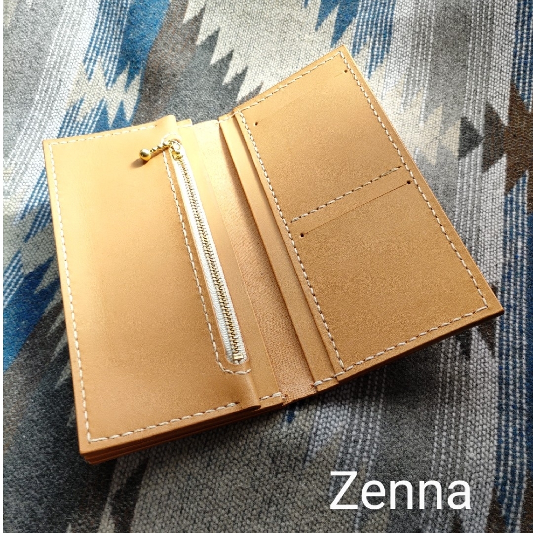 本革 牛革 ハンドメイド 長財布 ロングウォレット no.1043 5