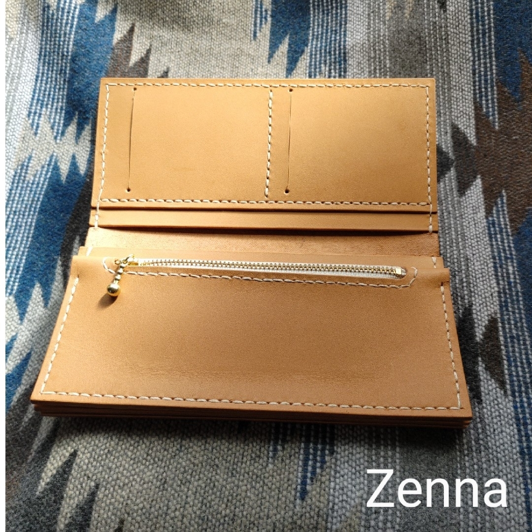 本革 牛革 ハンドメイド 長財布 ロングウォレット no.1043 6