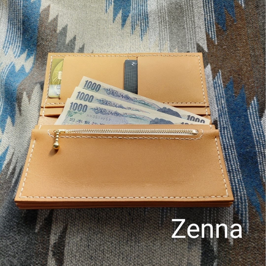 本革 牛革 ハンドメイド 長財布 ロングウォレット no.1043 8