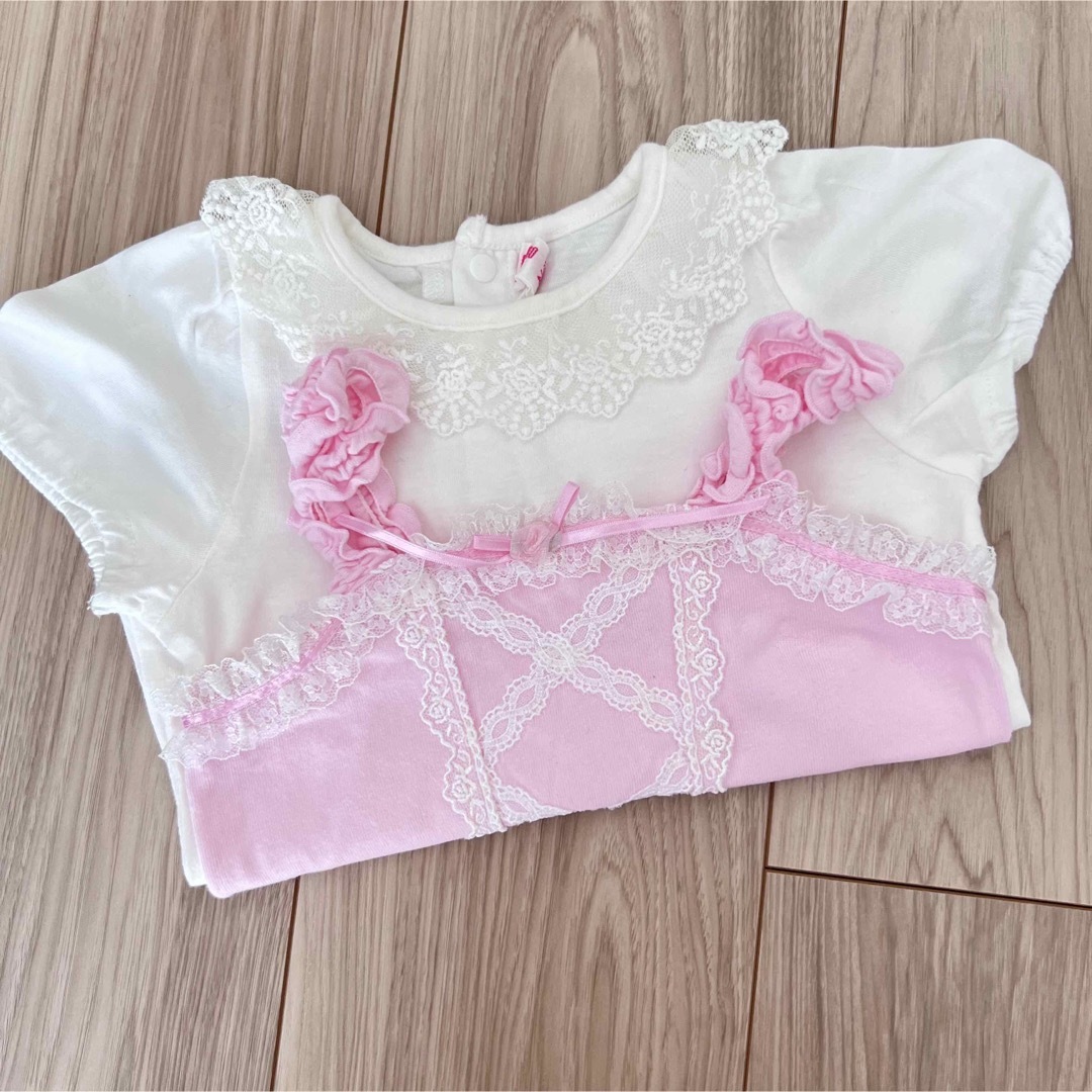 mezzo piano junior - メゾピアノ ビスチェTシャツセット 90の通販 by