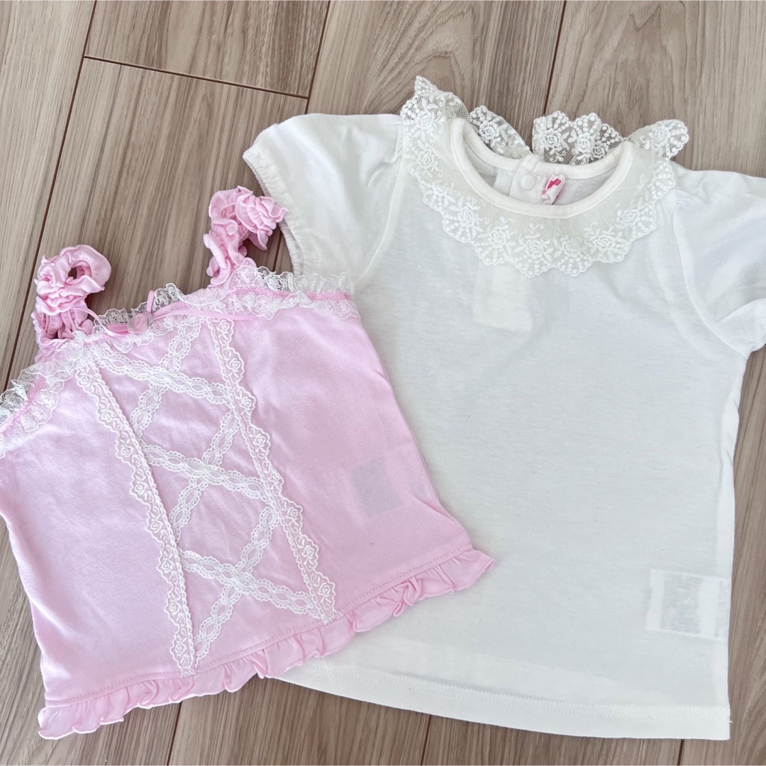 mezzo piano junior - メゾピアノ ビスチェTシャツセット 90の通販 by