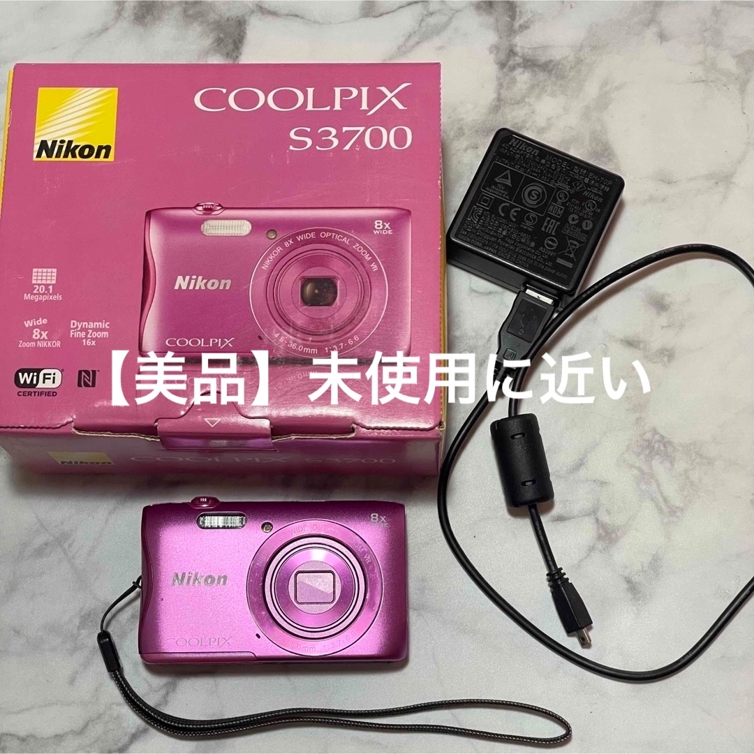 スマホ家電カメラNikon COOLPIX Style S3700 PINK ピンク デジカメ