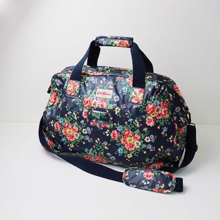 キャスキッドソン(Cath Kidston)のCath Kidston キャスキッドソン フラワープリント PVC ボストンバッグ/ネイビー【2400013419864】(ボストンバッグ)