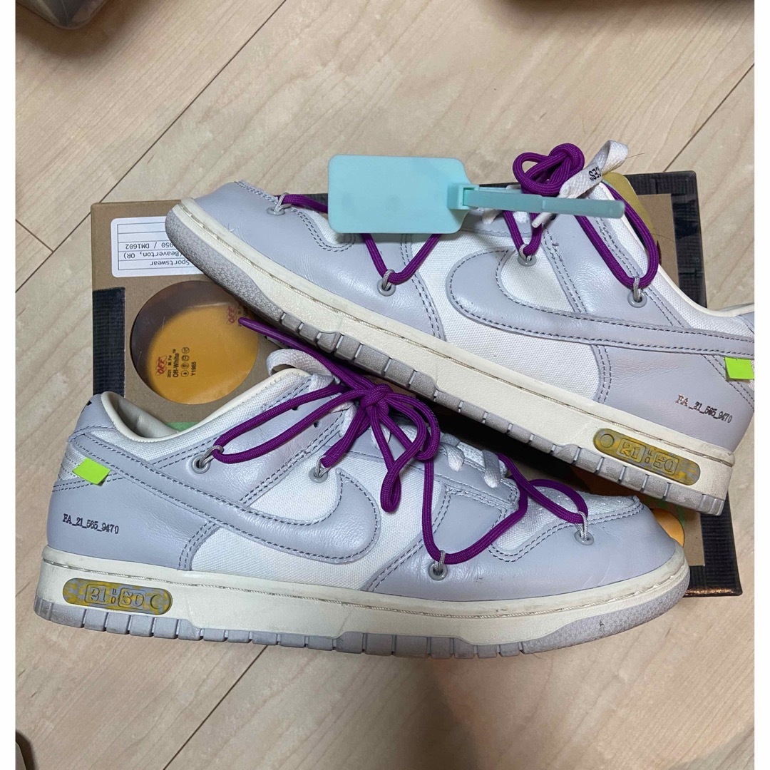 NIKE off-white Dunk Low LOT21  28cm