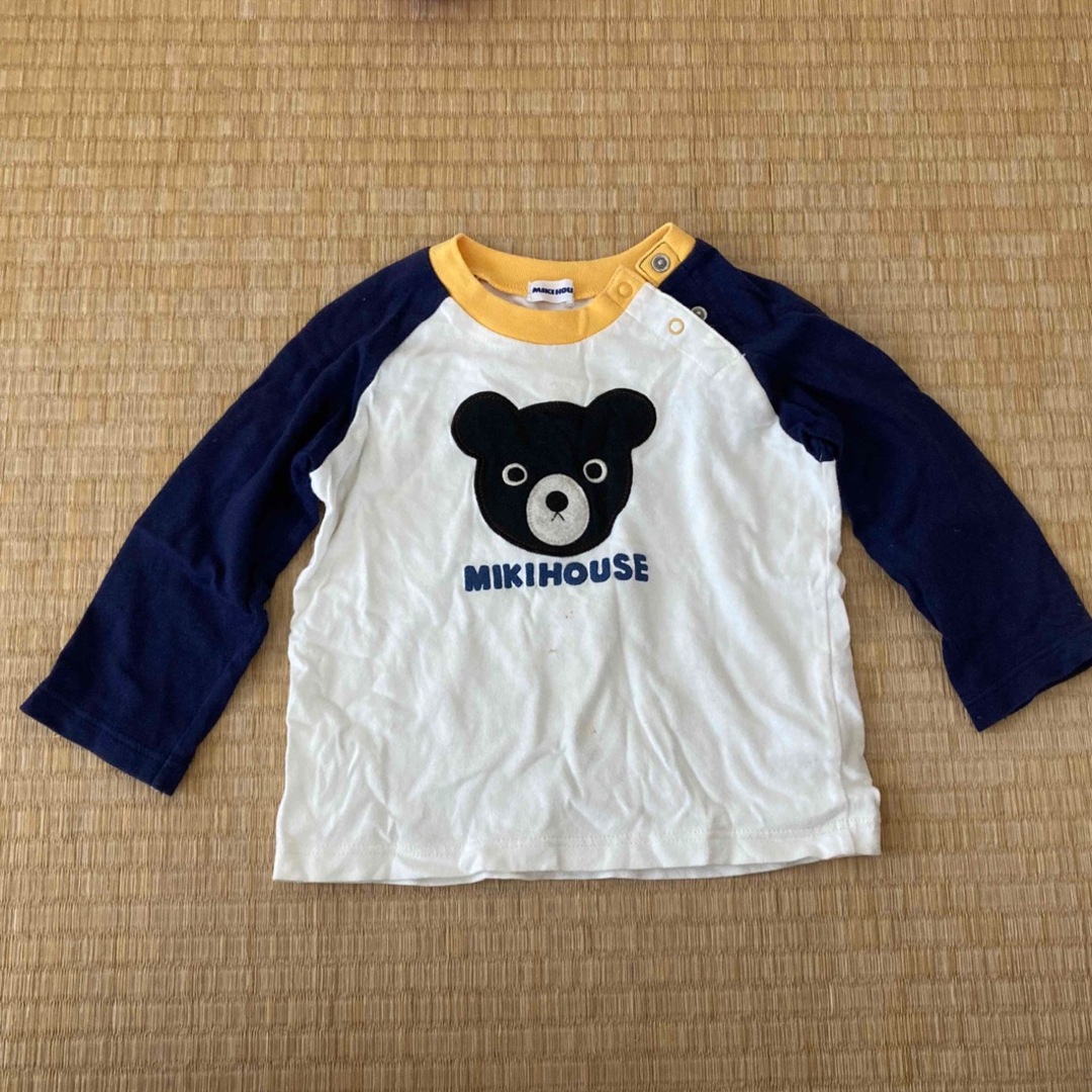 mikihouse(ミキハウス)のミキハウス　サイズ70-80 男児七分袖Tシャツ キッズ/ベビー/マタニティのベビー服(~85cm)(Ｔシャツ)の商品写真