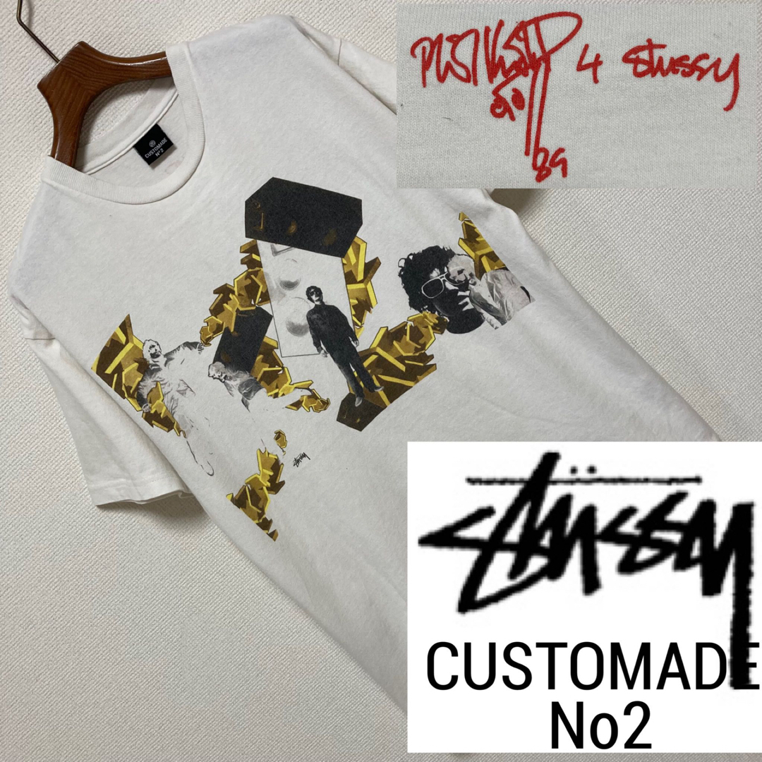 ステューシー☆レア☆STUSSYステューシー CUSTOMADE Tシャツ USA製 - T