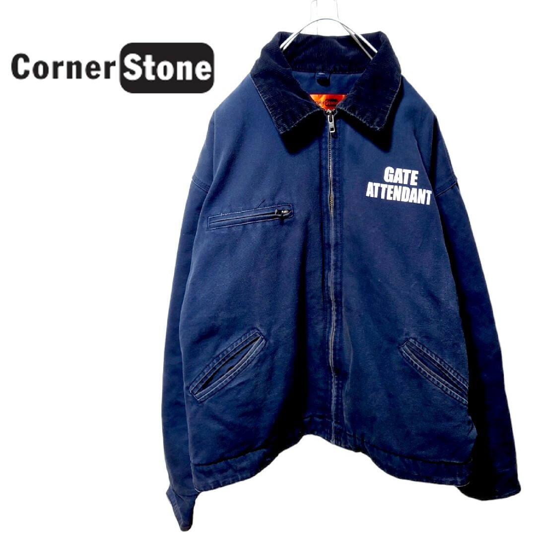 CornerStone コーデュロイ襟 ダック地デトロイトジャケット A1111