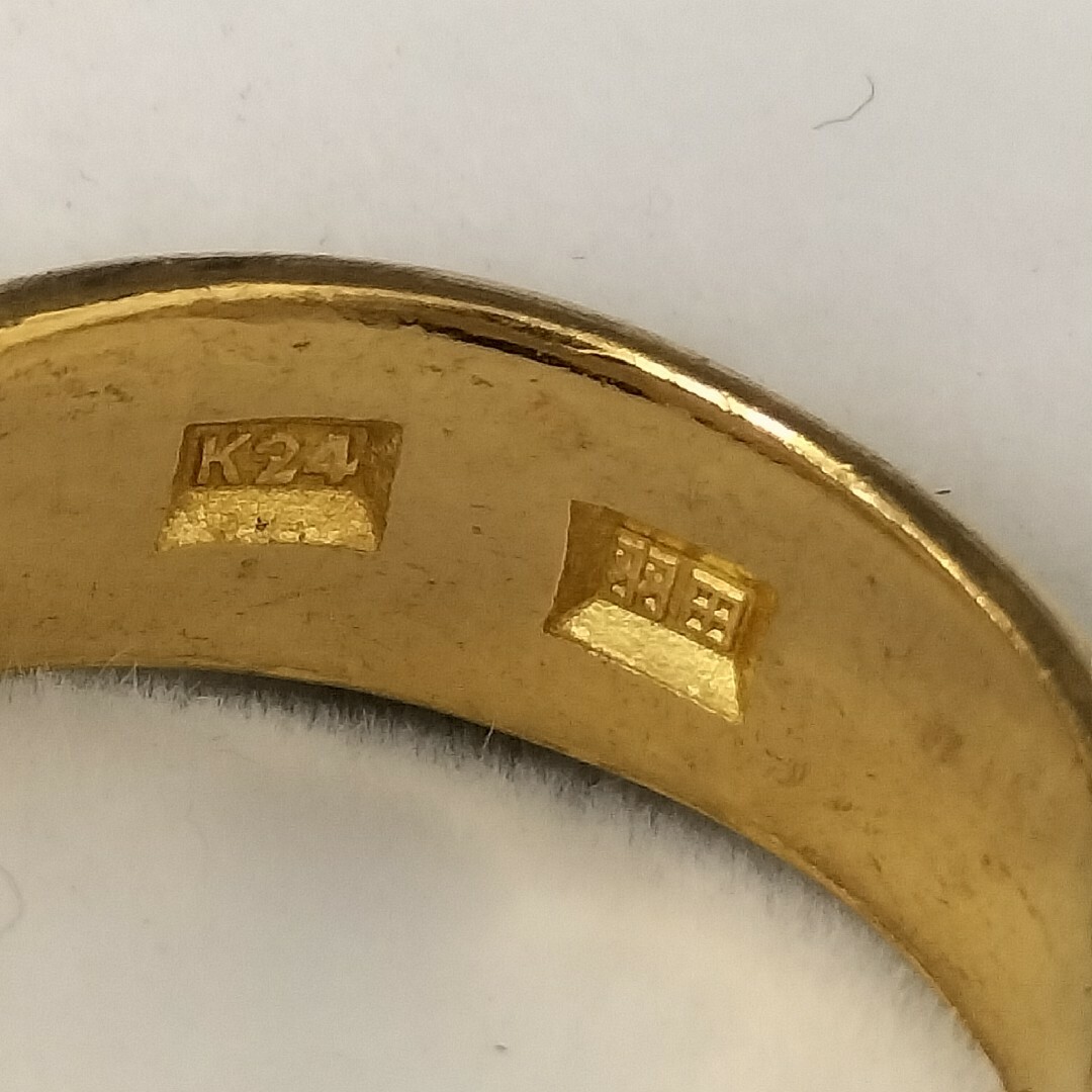 (C71729) K24 24金 リング 指輪 約7.5号 メンズのアクセサリー(リング(指輪))の商品写真