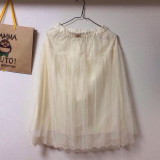 ダブルクローゼット(w closet)のw closet チュールスカート(ひざ丈スカート)