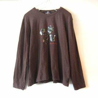 ミチコロンドン(MICHIKO LONDON)の美品　MICHIKO LONDON　JEANS　長袖Tシャツ　茶(Tシャツ(長袖/七分))