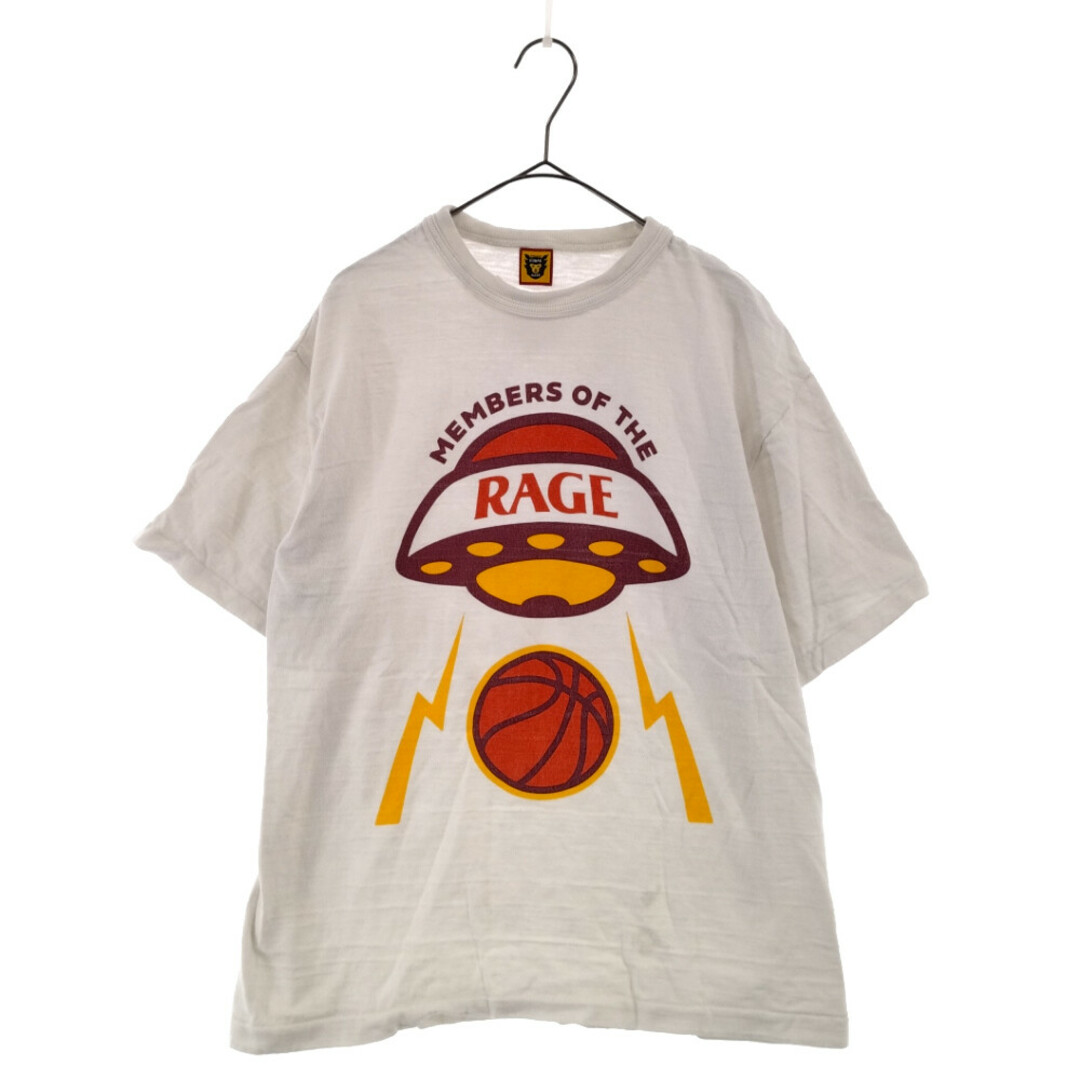 HUMAN MADE ヒューマンメイド The Rage All Star Game Tee UFO&バスケットボールプリント半袖Tシャツ ホワイト