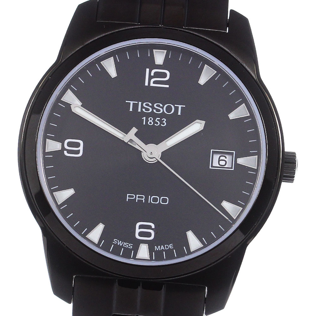 ティソ TISSOT T049.410.33.057.00 PR100 デイト クォーツ メンズ 美品 箱・保証書付き_760437