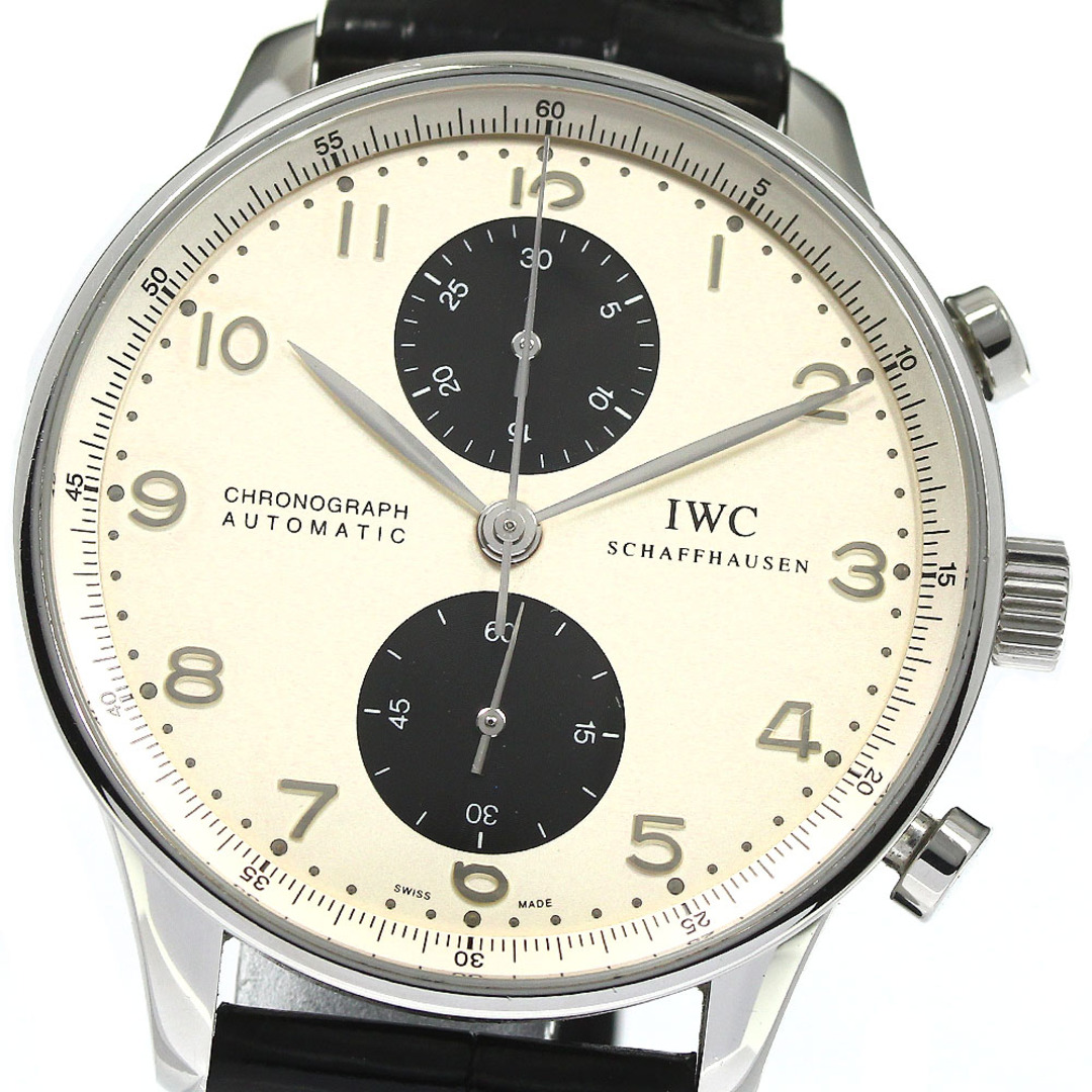 IWC(インターナショナルウォッチカンパニー)のIWC IWC SCHAFFHAUSEN IW371411 ポルトギーゼ クロノグラフ 自動巻き メンズ 良品 保証書付き_760025 メンズの時計(腕時計(アナログ))の商品写真