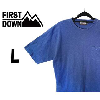 ファーストダウン(FIRST DOWN)のファーストダウン　半袖 Tシャツ　ブルー　L　K00053(Tシャツ/カットソー(半袖/袖なし))