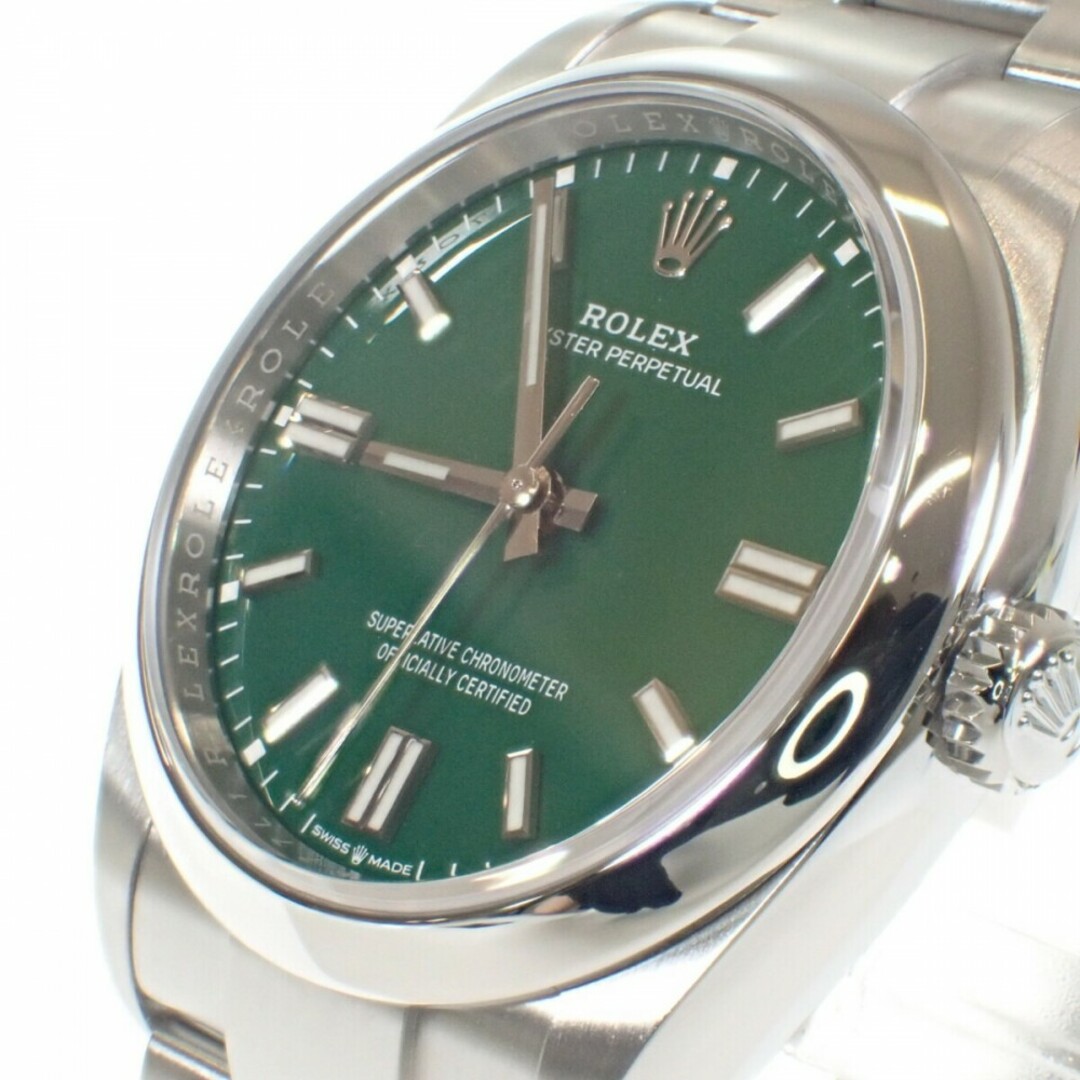 【Aランク】ROLEX ロレックス オイスターパーペチュアル 36 126000 グリーン文字盤 SS 腕時計【ISEYA】