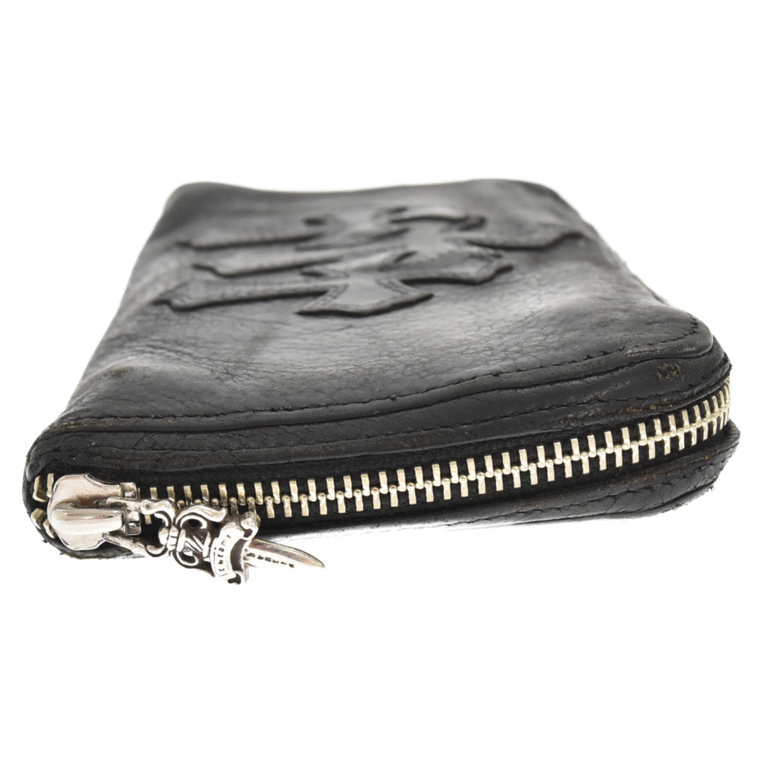 CHROME HEARTS クロムハーツ REC F ZIP 3セメタリー クロスパッチ ラウンドファスナーウォレット 長財布 ブラック