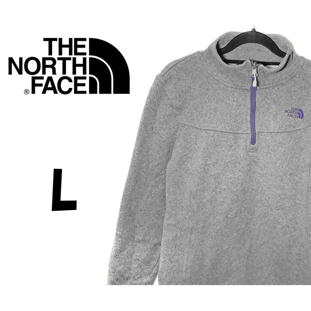 【US】THE NORTH FACE フリース ハーフジップ グレー メンズ