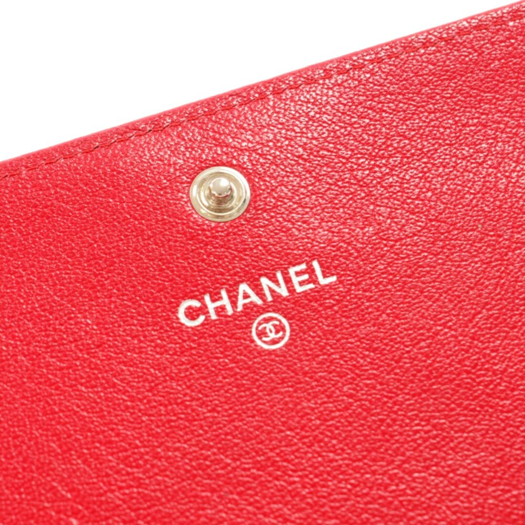 CHANEL シャネル レザー マドモアゼル ココマーク チェーン ショルダーウォレット 長財布 - ピンク by