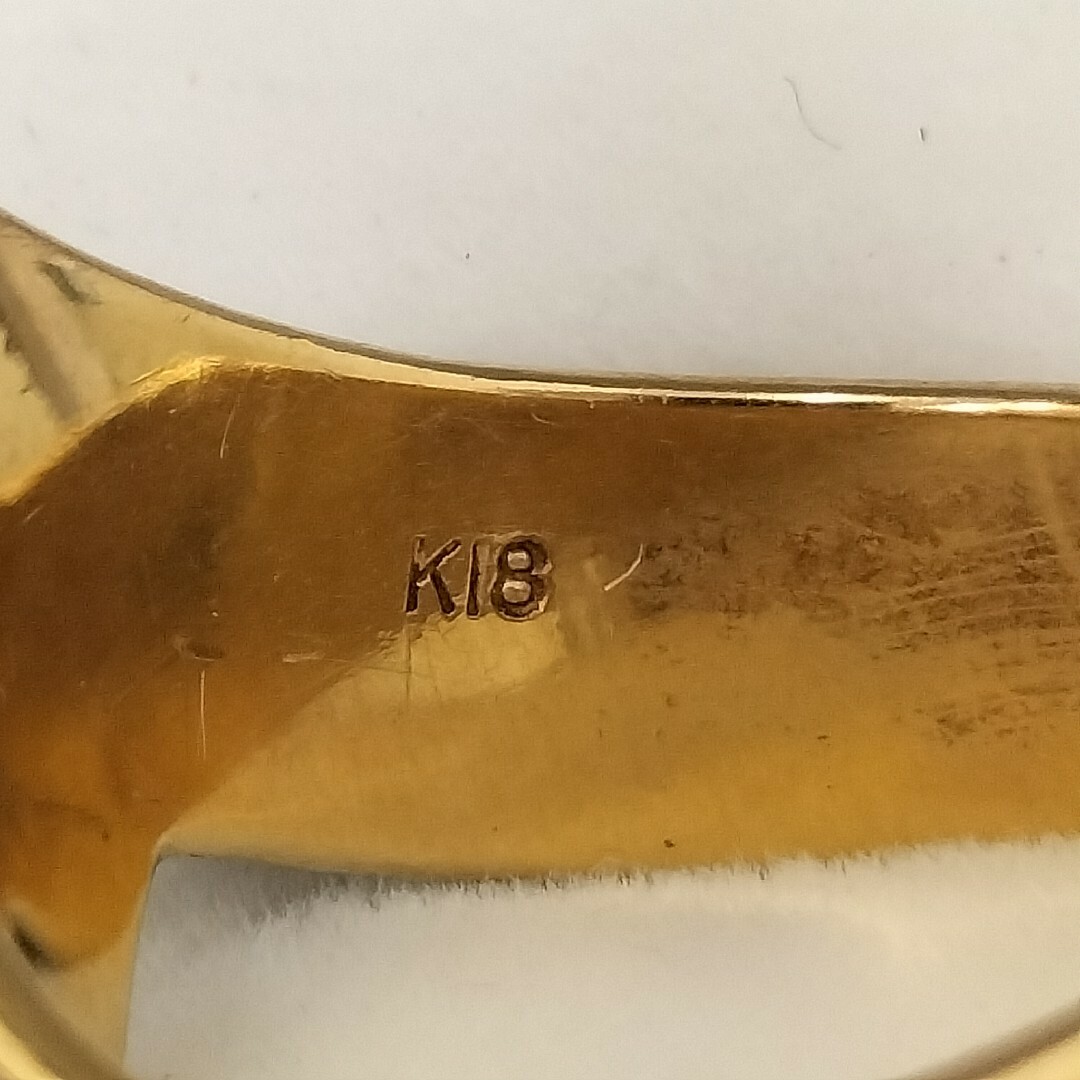 (C71737) K18 18金 リング 指輪 約8号 約7号 レディースのアクセサリー(リング(指輪))の商品写真