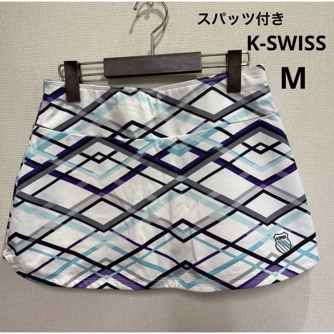 K-SWISS(ケースイス)のK-SWISS テニスウェア  スパッツ付スコート　M スポーツ/アウトドアのテニス(ウェア)の商品写真