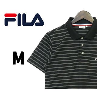 フィラ(FILA)のフィラ　ポロシャツ　ボーダー　黒　M　F00232(ポロシャツ)