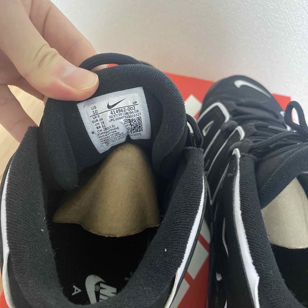Nike Air More Uptempo モアテン 黒白 28cm NIKE supreme AIR MORE UPTEMPO 28.0