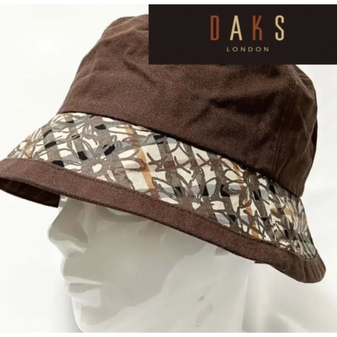【超美品】英国王室御用達ブランドDAKSダックス花柄チェック日本製コットンハット | フリマアプリ ラクマ