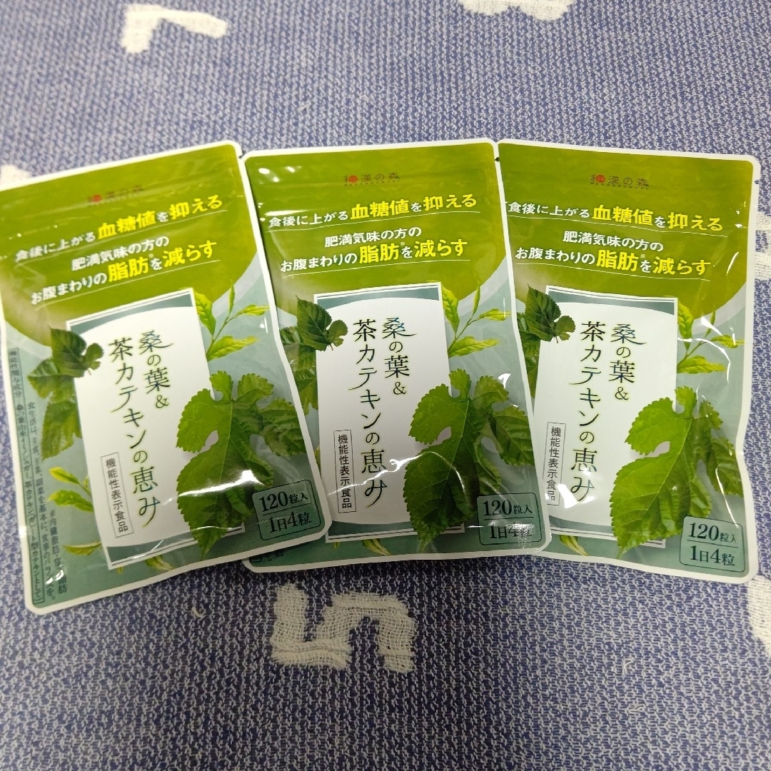 食品和漢の森 桑の葉&茶カテキンの恵み 120粒入 ×3袋