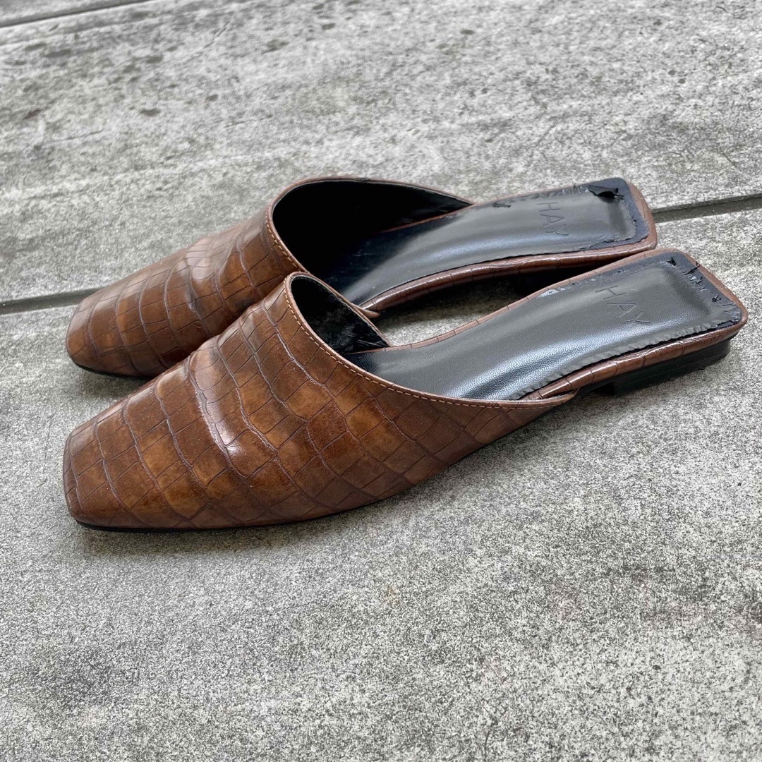 サンダル　ローヒール　キャメル　ブラウン　HAY レディースの靴/シューズ(サンダル)の商品写真