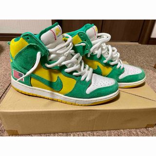 ナイキ(NIKE)のNIKE DUNK HIGH Oakland Athletics 箱無し(スニーカー)