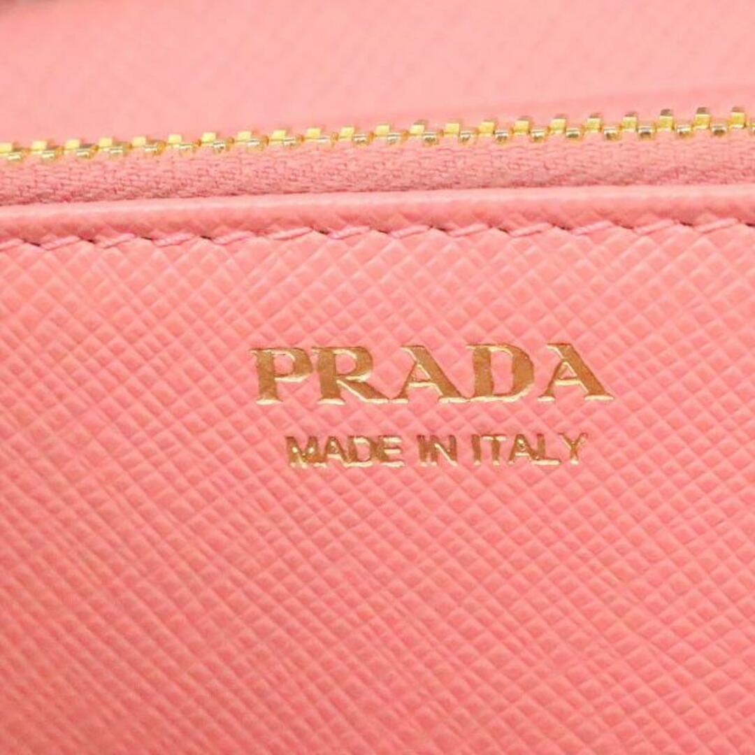 PRADA - プラダ ラウンドファスナー長財布 中古 ピンク サフィアーノ