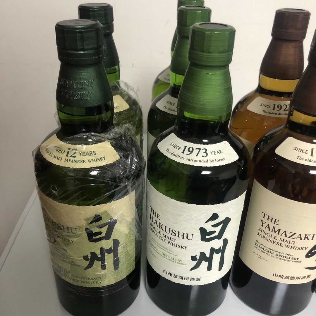 サントリー(サントリー)の白州12年2本NV3本山崎12年1本山崎NV2本響1本9本セット 食品/飲料/酒の酒(ウイスキー)の商品写真