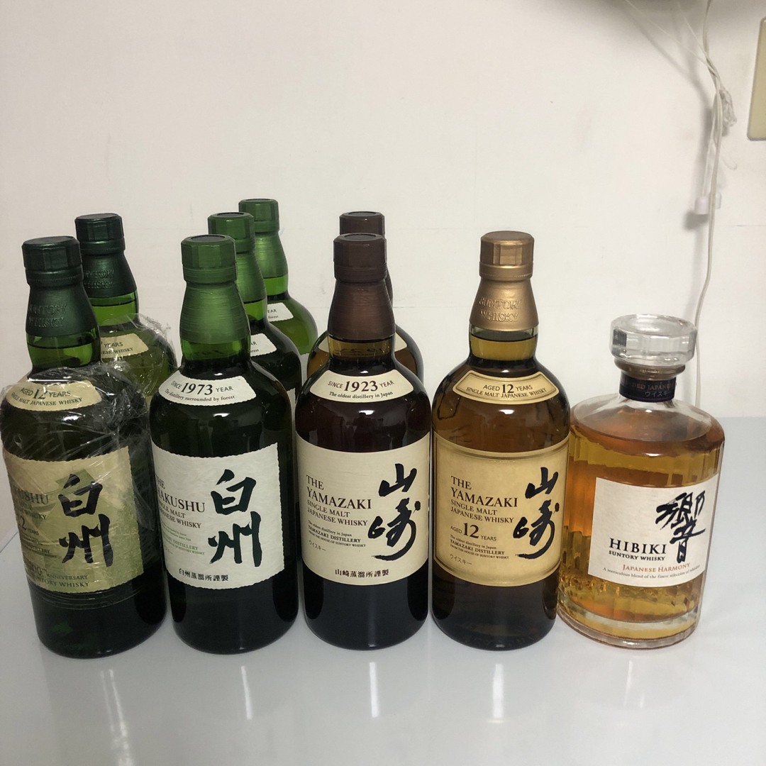 【新品】山崎NV@3本、白州12年@1本、響JH@2本