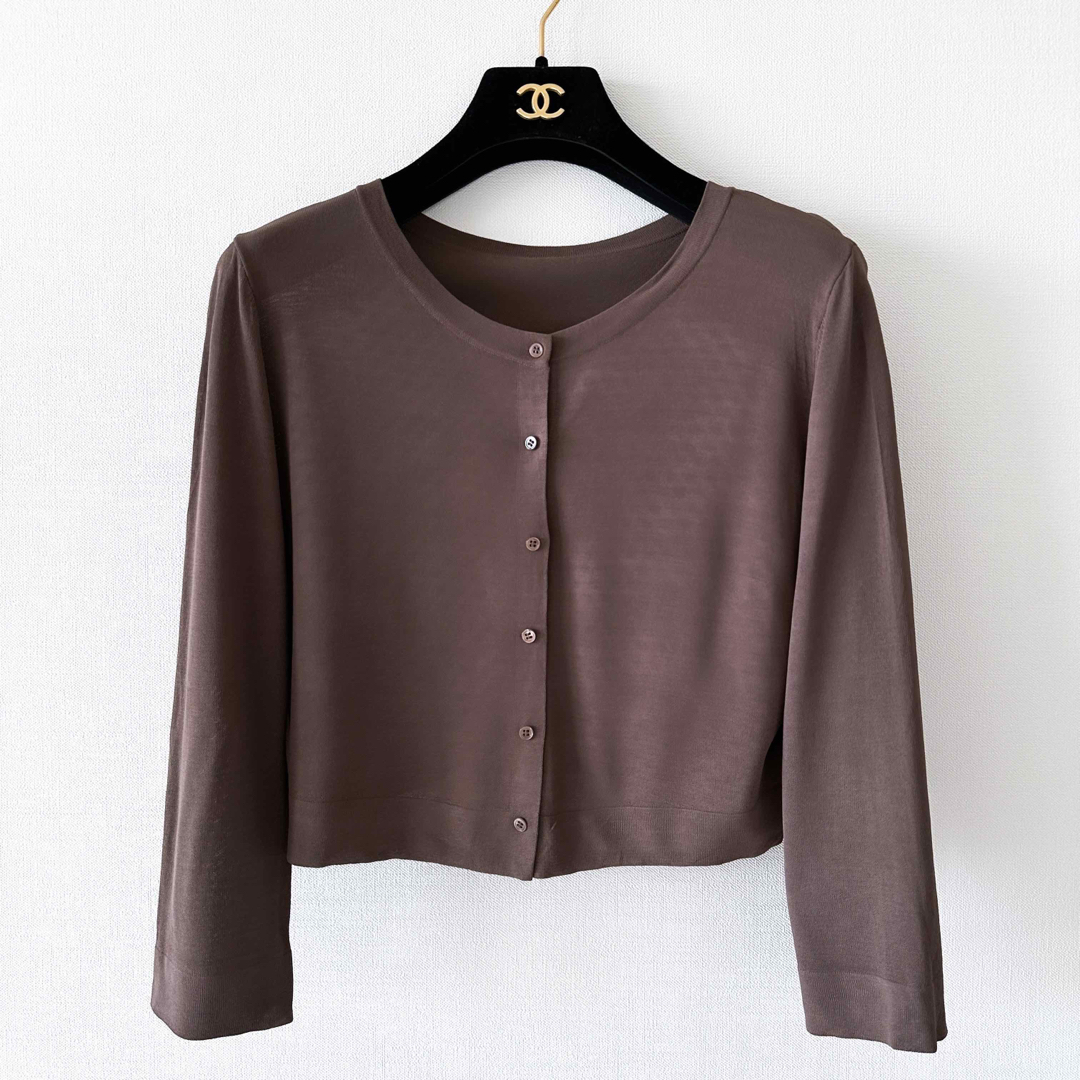 □FOXEY NY□ 38 アッパースタンダード カーディガンココアブラウン