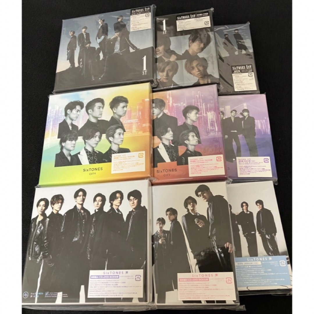 ポップス/ロック(邦楽)SixTONES アルバム CD 1st 声 City 3形態　全形態　セット