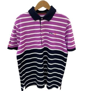 ♪♪RLX(RALPH LAUREN) アールエルエックス ラルフローレン メンズ ポロシャツ ゴルフウェア SIZE L パープル(シャツ)