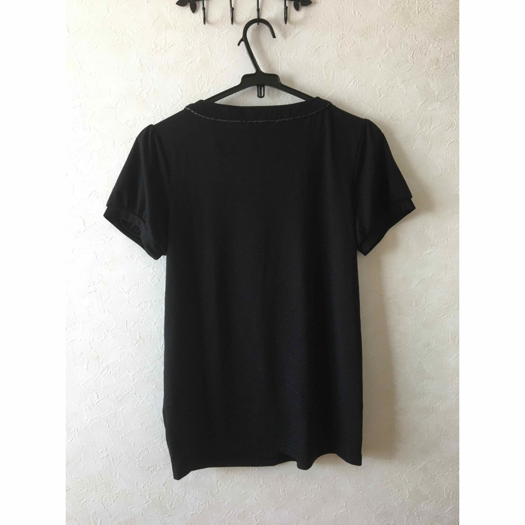 しまむら(シマムラ)のトップス・Tシャツ・ブラック・Lサイズ レディースのトップス(Tシャツ(半袖/袖なし))の商品写真