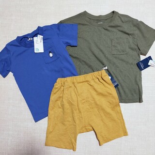 ニシマツヤ(西松屋)の新品　Tシャツ　半袖　パンツ　ハーフパンツ　3点セット　95センチ(Tシャツ/カットソー)