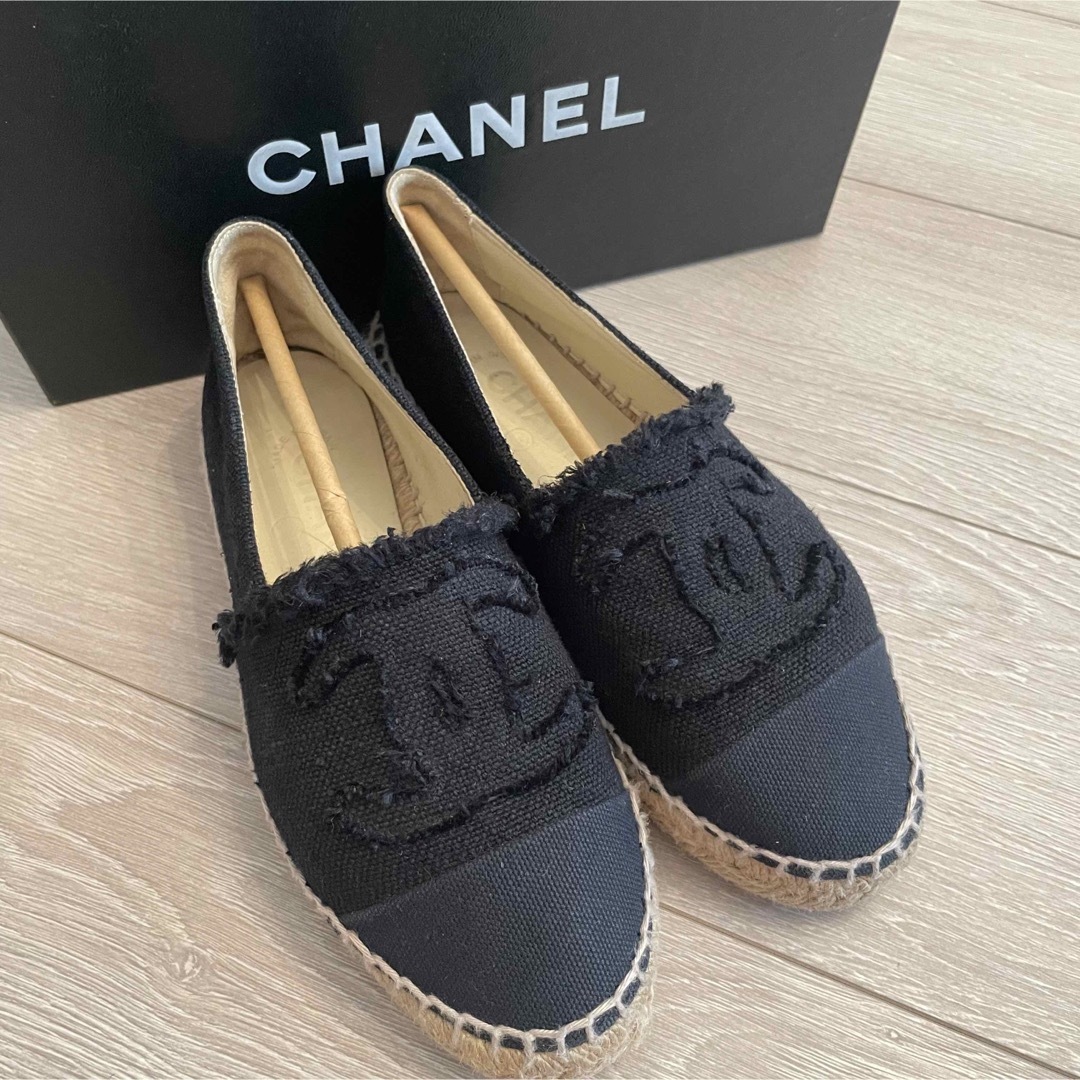 CHANEL - シャネル エスパドリーユ キャンバス ココマーク 35 ブラック