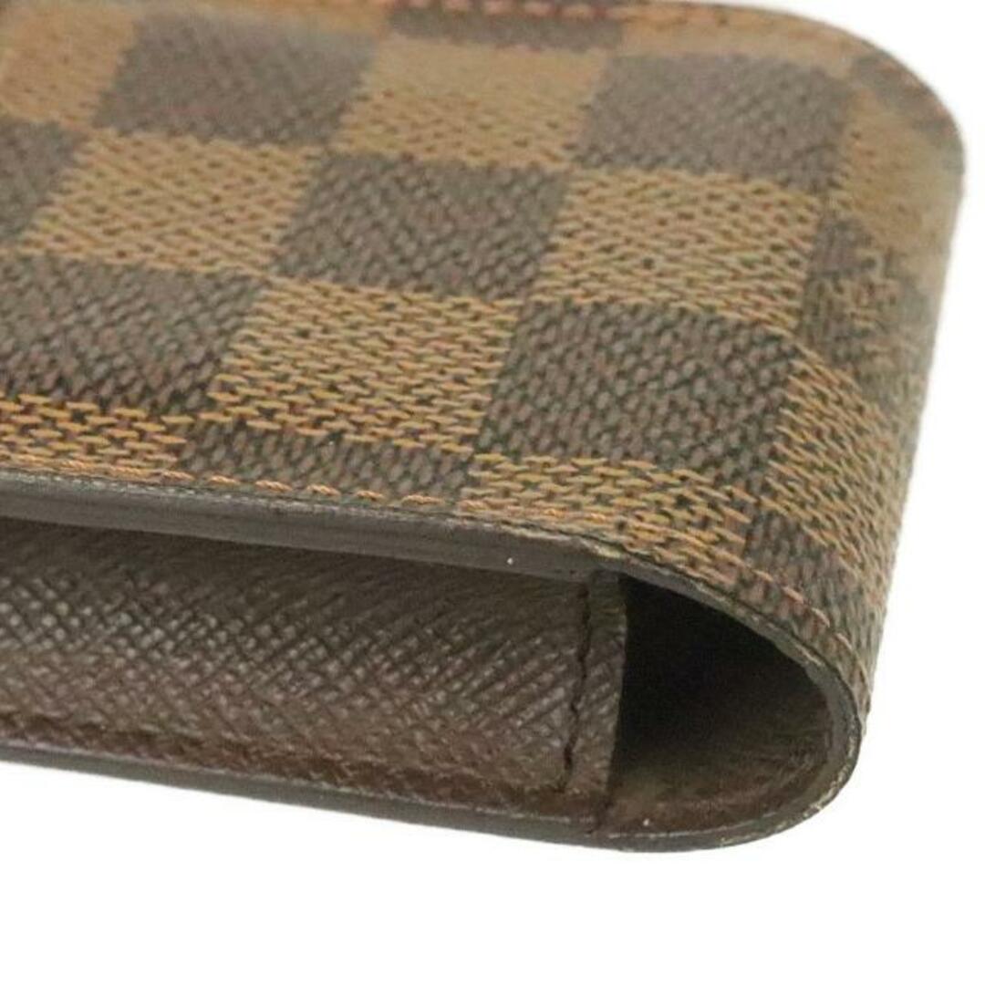 LOUIS VUITTON(ルイヴィトン)のルイヴィトン タバコケース エテュイ シガレット N63024 中古 ダミエ エベヌ ブラウン LOUIS VUITTON 【中古】 | シガレットケース ユニセックス たばこ ファッション 茶 ブランド小物 Aランク メンズのファッション小物(タバコグッズ)の商品写真