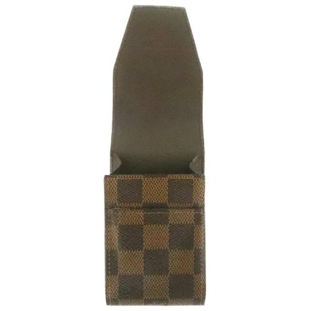 LOUIS VUITTON(ルイヴィトン)のルイヴィトン タバコケース エテュイ シガレット N63024 中古 ダミエ エベヌ ブラウン LOUIS VUITTON 【中古】 | シガレットケース ユニセックス たばこ ファッション 茶 ブランド小物 Aランク メンズのファッション小物(タバコグッズ)の商品写真