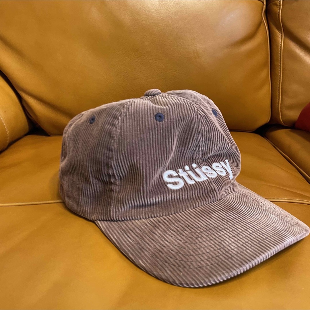 STUSSY(ステューシー)のSTUSSY コーデュロイ　キャップ　ロゴ　ブラウン　vintage メンズの帽子(キャップ)の商品写真