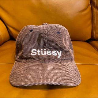 ステューシー(STUSSY)のSTUSSY コーデュロイ　キャップ　ロゴ　ブラウン　vintage(キャップ)