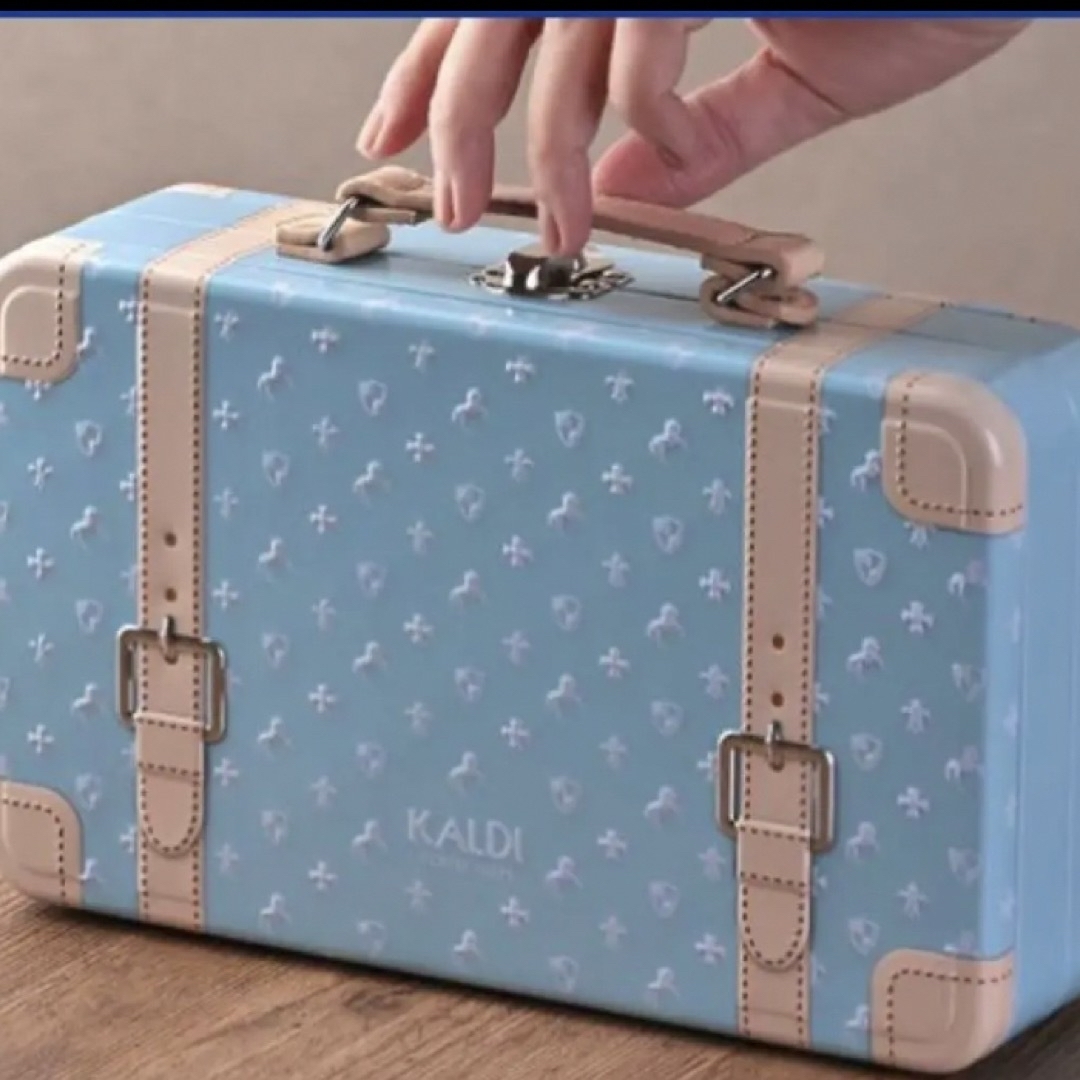 販売終了品】 KALDI カルディ トランク缶 3色セット- 販売終了品】 KALDI カルディ トランク缶 3色セット-