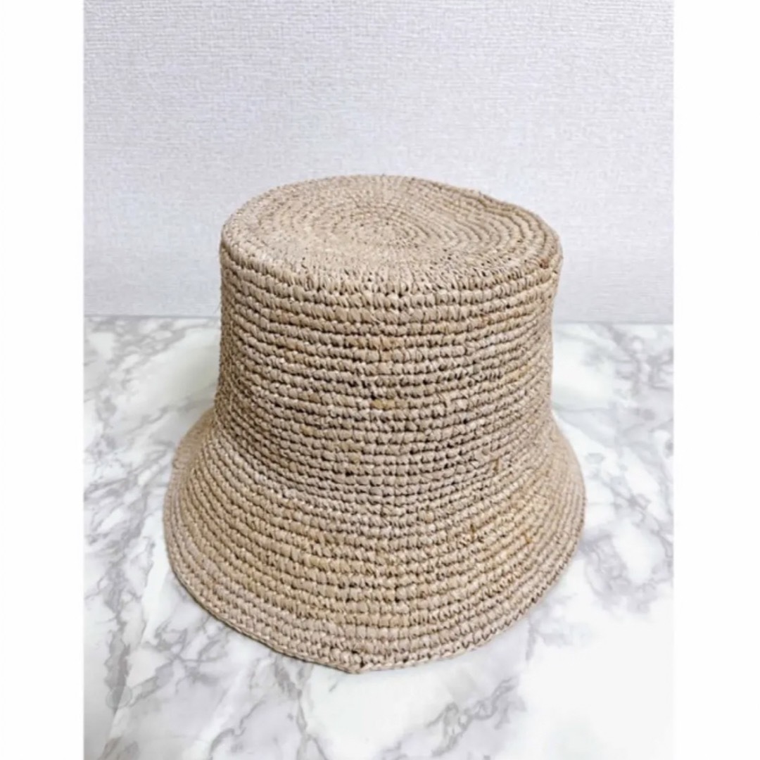 Ameri VINTAGE(アメリヴィンテージ)のAmeri vintage  MEDI RAFFIA LADY HAT ベージュ レディースの帽子(麦わら帽子/ストローハット)の商品写真