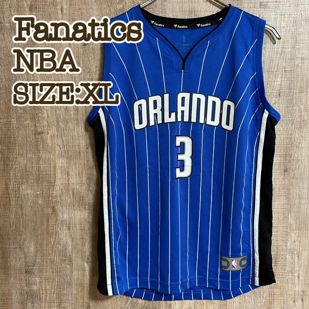 Fanatics NBA/オーランド・マジック　ゲームシャツ　青ストライプ　XL