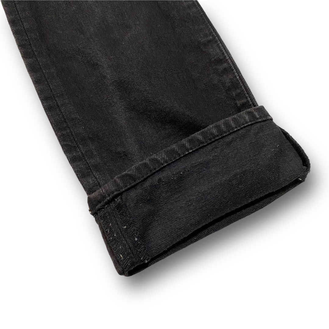 Pledge(プレッジ)のPledge プレッジ 黒 スリム ストレート ボタンフライ サイズ46 メンズのパンツ(デニム/ジーンズ)の商品写真
