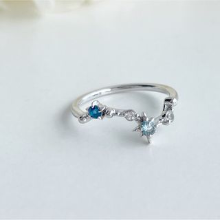 STAR JEWELRY✴︎K18☆ムーンセッティングダイヤリング☆7号レア