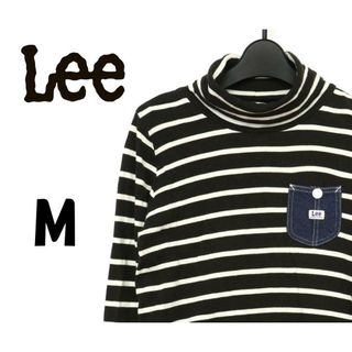 リー(Lee)のリー　Tシャツ　長袖　ハイネック　ボーダー　黒 / 白　M　F00192(Tシャツ/カットソー(七分/長袖))